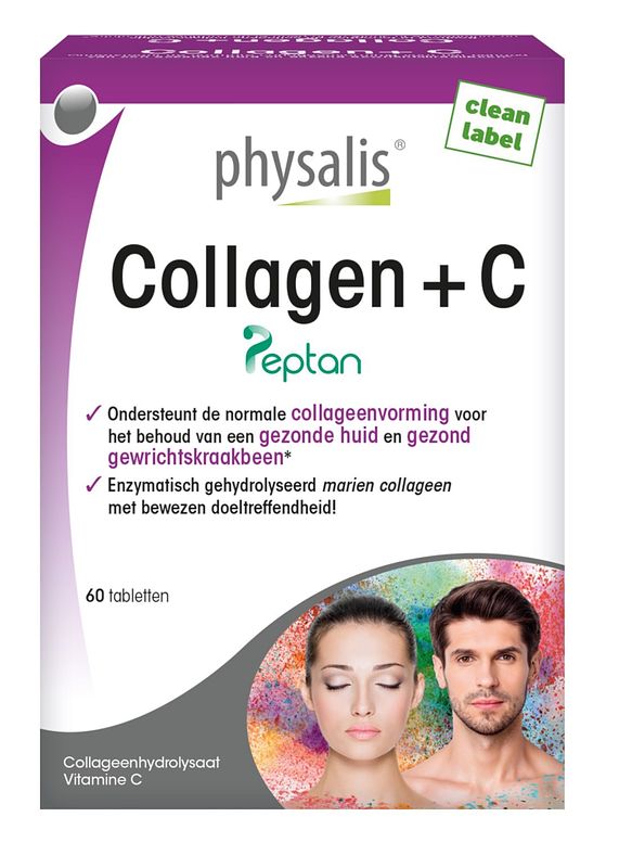 Foto van Physalis collagen + c tabletten
