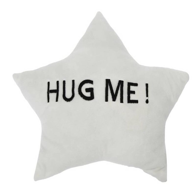 Foto van Rox living kussen hug me! ster 35 x 35 x 10 cm pluche wit