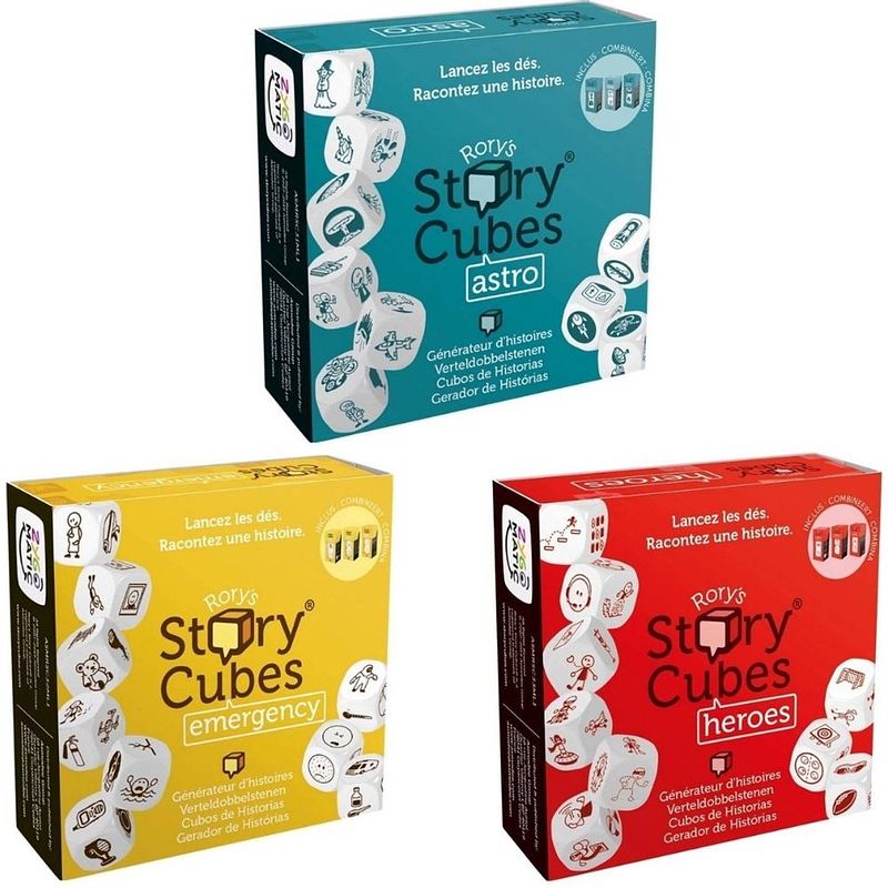 Foto van Spellenbundel - dobbelspel - 3 stuks - rory's story cubes astro, emergency & heroes