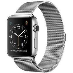 Foto van Smartphoneclip - bandje milanees zilver - voor apple watch 42-44mm