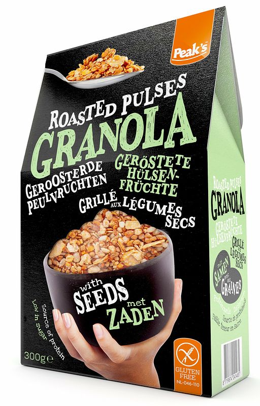 Foto van Peak's granola geroosterde peulvruchten 300g bij jumbo