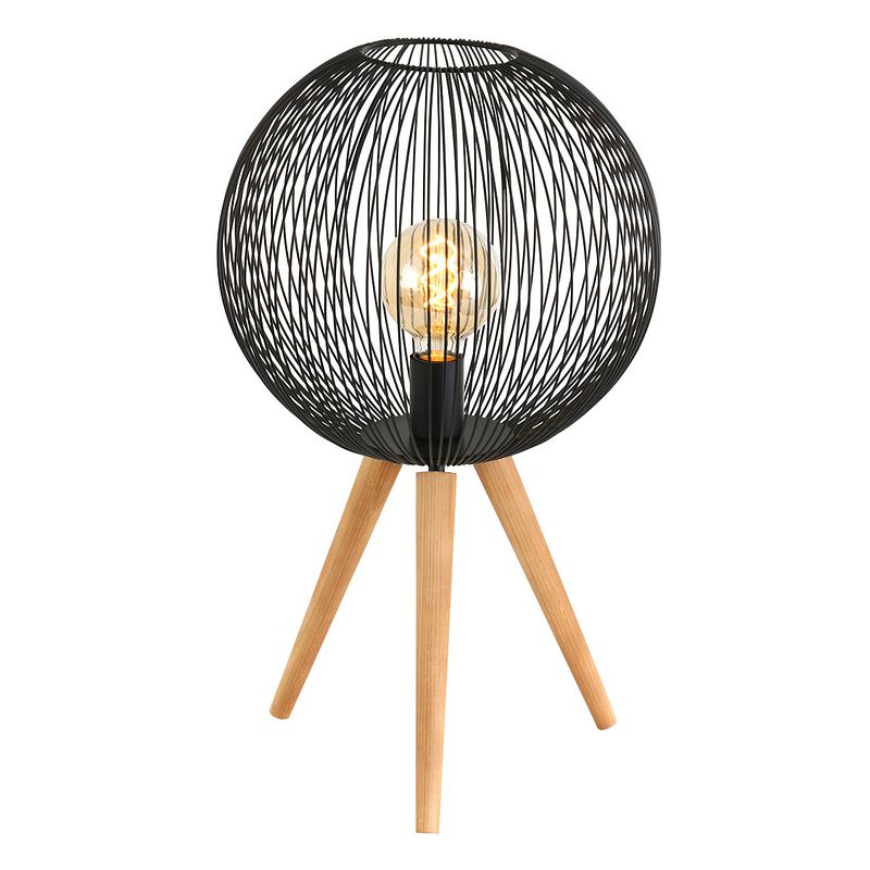 Foto van Anne light & home spoetnik tafellamp zwart