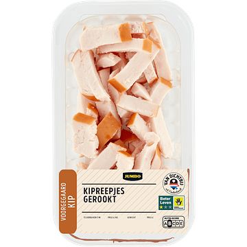 Foto van Jumbo scharrelkip gerookte kipfiletreepjes 120g