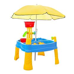 Foto van Sunny aqua explorer zand & watertafel met verstelbare parasol inclusief accessoires