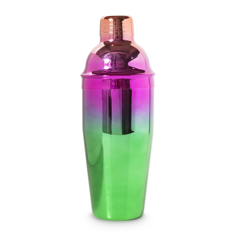 Foto van Cocktailshaker - roze/groen - 750 ml