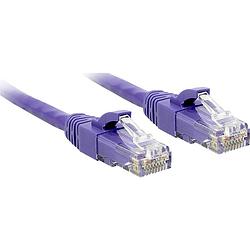 Foto van Lindy 48126 rj45 netwerkkabel, patchkabel cat 6 u/utp 7.50 m violet snagless 1 stuk(s)