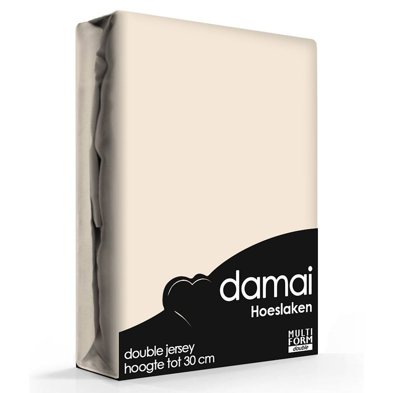 Foto van Damai multiform double jersey hoeslaken taupe-180 x 220 cm xl