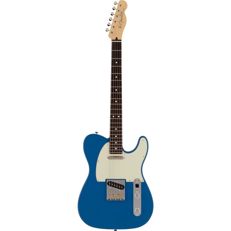 Foto van Fender made in japan hybrid ii telecaster rw forest blue elektrische gitaar met gigbag