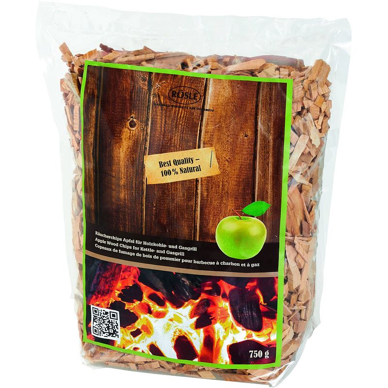 Foto van Rösle rookchips appel 750 gram hout bruin