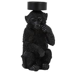 Foto van Light&living kandelaar 32 cm monkey zwart