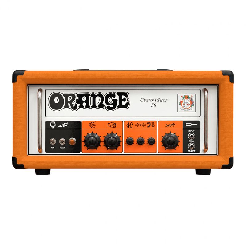Foto van Orange cs50h custom shop 50 watt gitaarversterker top