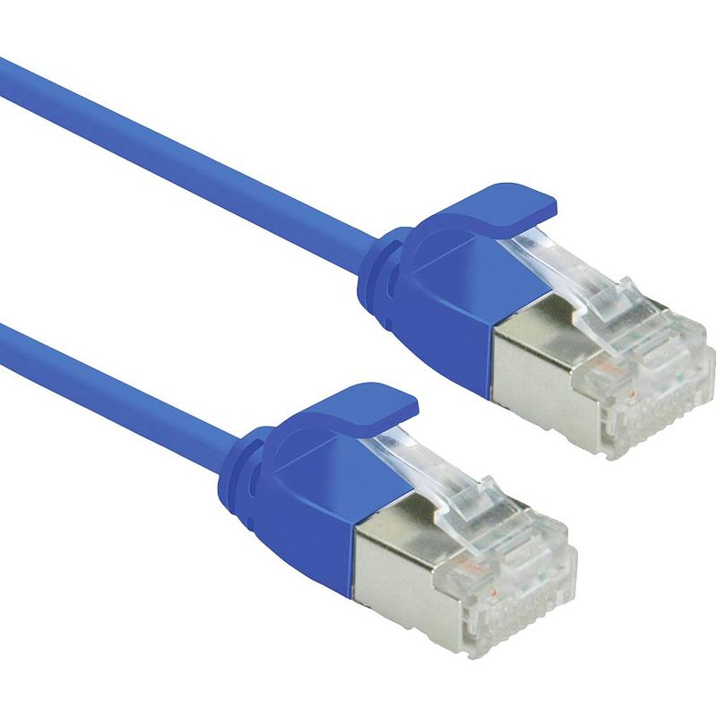 Foto van Roline 21153342 rj45 netwerkkabel, patchkabel cat 6a u/ftp 0.50 m blauw 1 stuk(s)