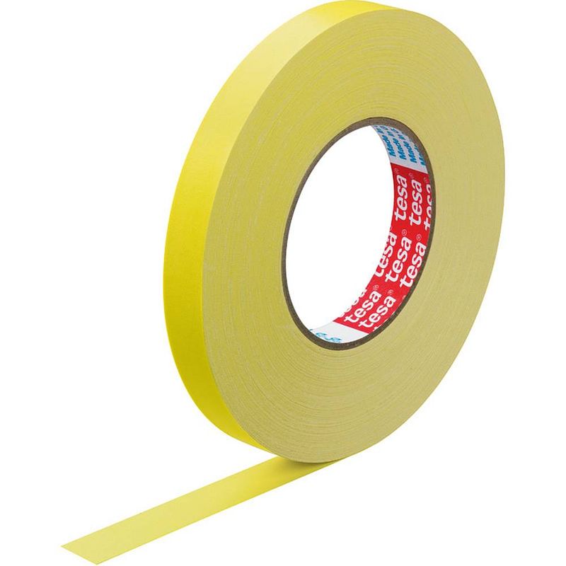 Foto van Tesa perfect 57230-00003-02 textieltape tesa extra power geel (l x b) 50 m x 19 mm 1 stuk(s)