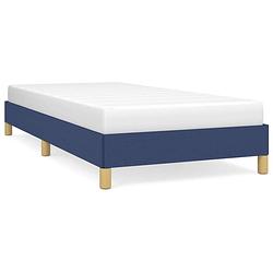 Foto van Vidaxl bedframe stof blauw 90x190 cm