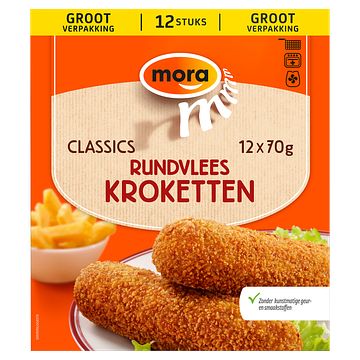 Foto van Mora classics rundvlees kroketten 12 x 70g bij jumbo