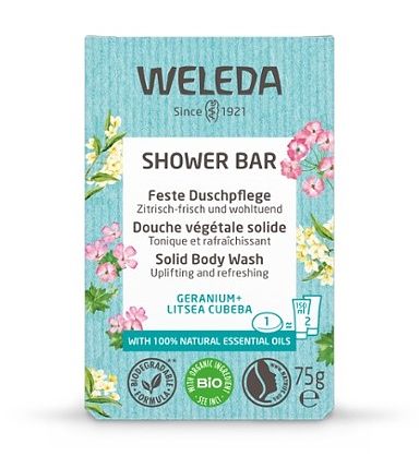 Foto van Weleda shower bar geranium + litsea cubeba