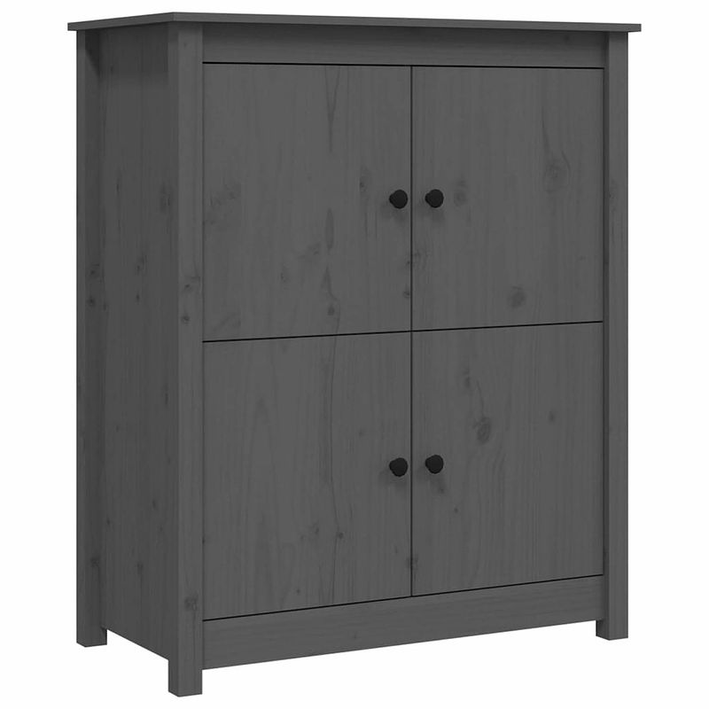 Foto van Vidaxl dressoir 83x41,5x100 cm massief grenenhout grijs