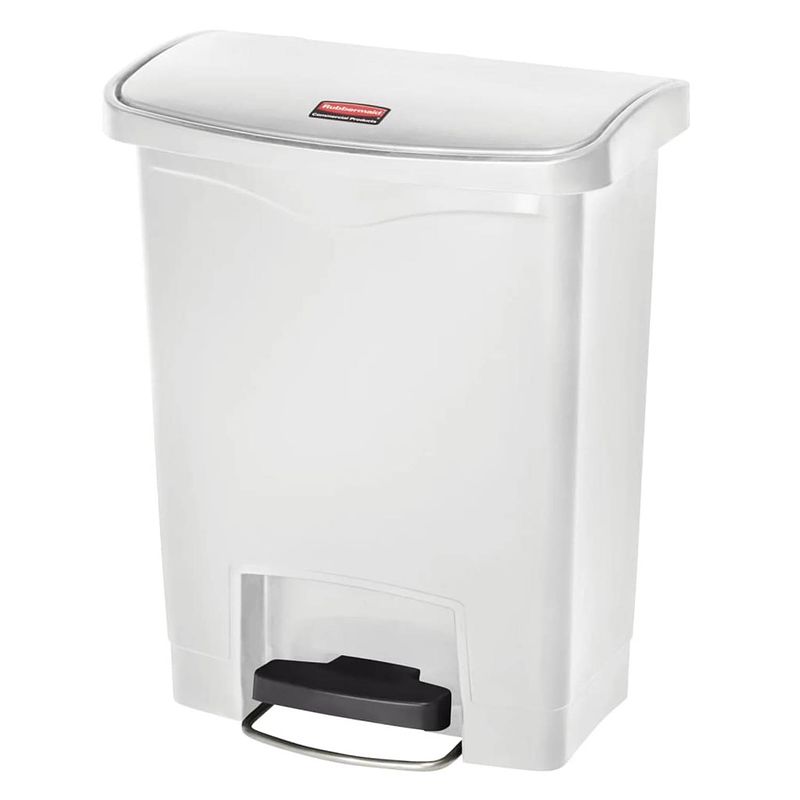 Foto van Rubbermaid pedaalemmer slim jim 30 l wit