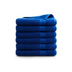Foto van Seashell hotel handdoek - 6 stuks - classic blue - 70x140cm
