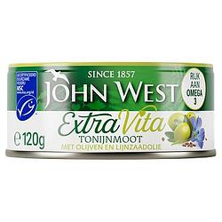 Foto van John west tonijnmoot extra vita met olijven en lijnzaadolie msc 120g bij jumbo