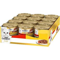 Foto van Gourmet gold cassolettes kattenvoer nat met rund en kip bij jumbo