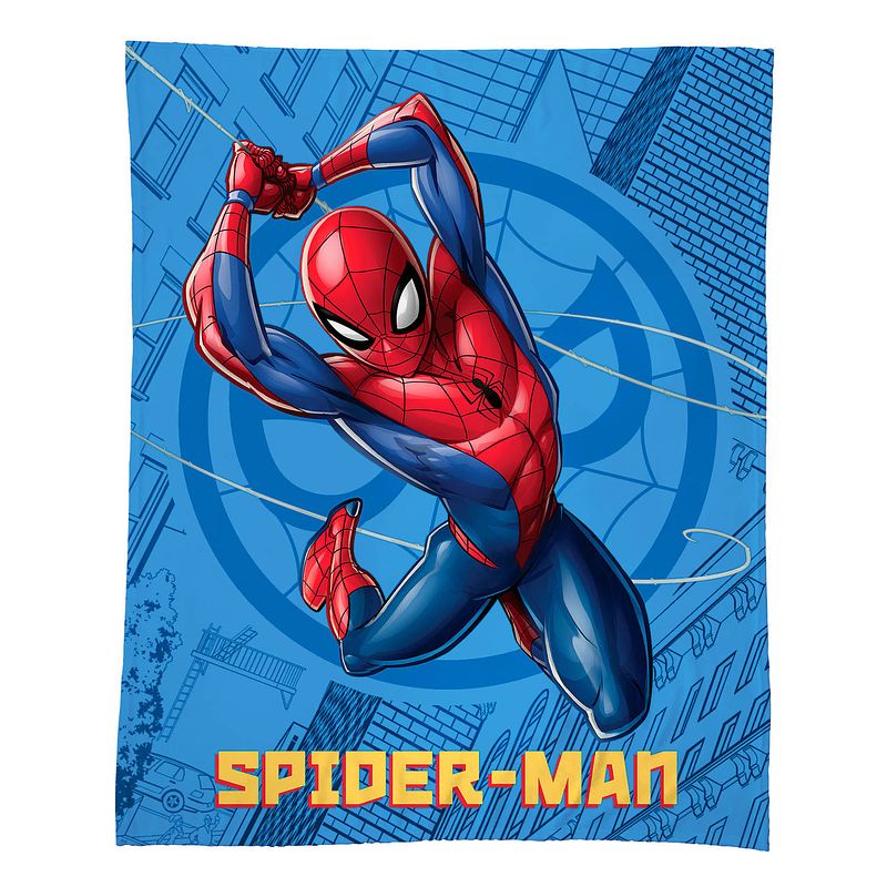 Foto van Spiderman fleece plaid, action - 125 x 150 cm - polyester