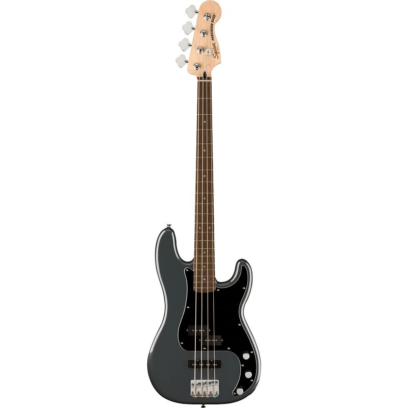 Foto van Squier affinity series precision bass pj il charcoal frost metallic elektrische basgitaar