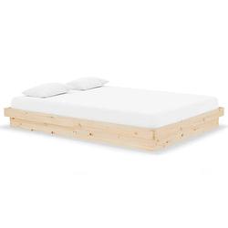 Foto van The living store houten bedframe - s en - 194 x 138.5 x 21 cm - massief grenenhout