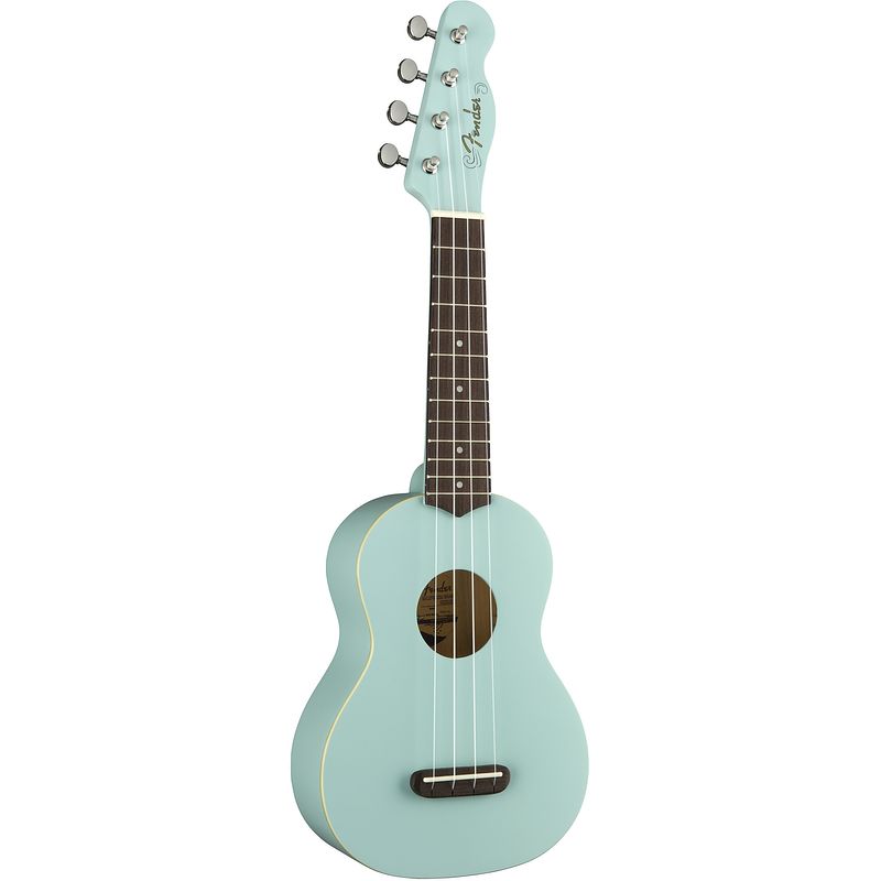 Foto van Fender california coast venice sopraan ukelele daphne blue