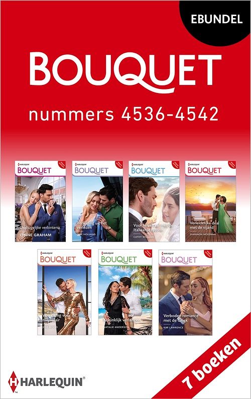 Foto van Bouquet e-bundel nummers 4536 - 4542 - lynne graham, jane holland, cathy williams, shannon mckenna, joss wood, natalie anderson, kim lawrence - ebook