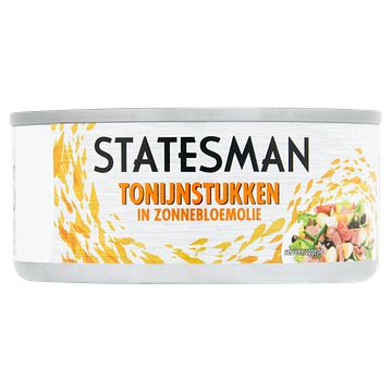 Foto van Statesman tonijnstukken in zonnebloemolie 160g bij jumbo