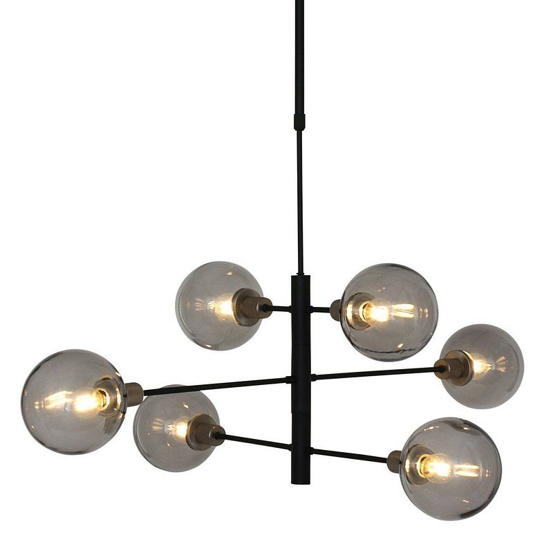 Foto van Steinhauer hanglamp constellation 6 lichts ø 105 cm 2709 zwart