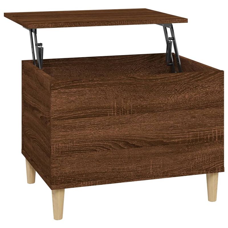 Foto van The living store salontafel lift-top - bruineiken - 60 x 44.5 x 45 cm - hout