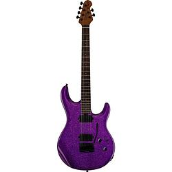 Foto van Sterling by music man steve lukather lk100 purple sparkle elektrische gitaar met gigbag