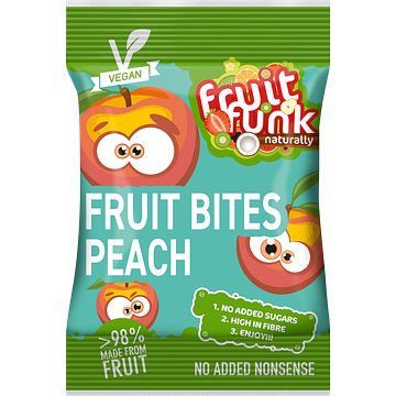 Foto van Fruit funk fruit bites peach 16g bij jumbo