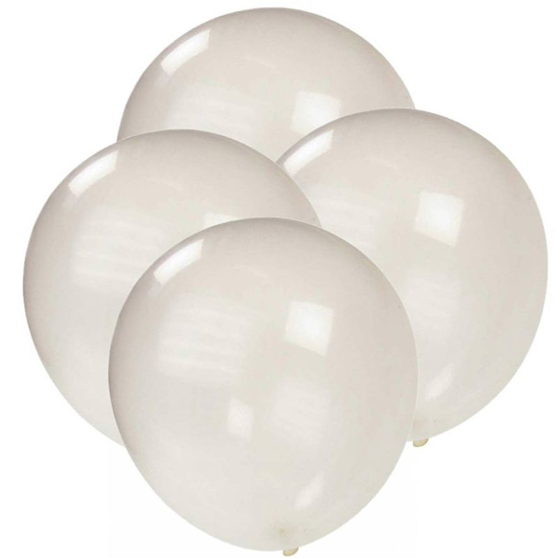 Foto van 4x stuks mega ballon transparant metallic 90 cm - ballonnen