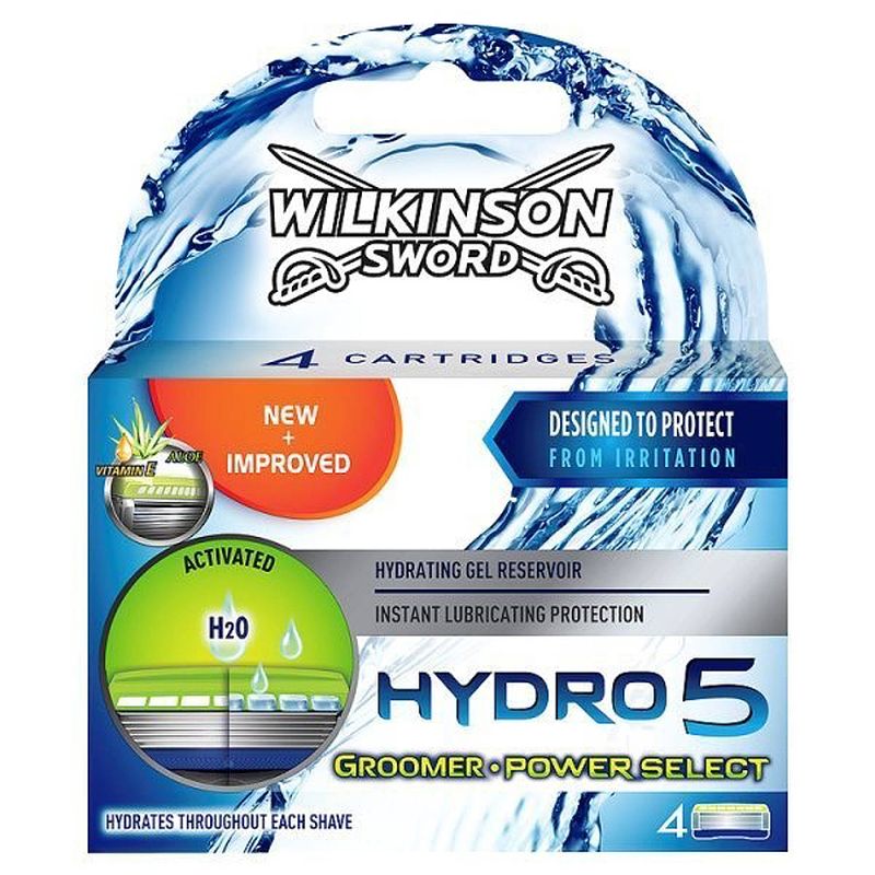 Foto van Wilkinson hydro 5 groomer en power select scheermesjes