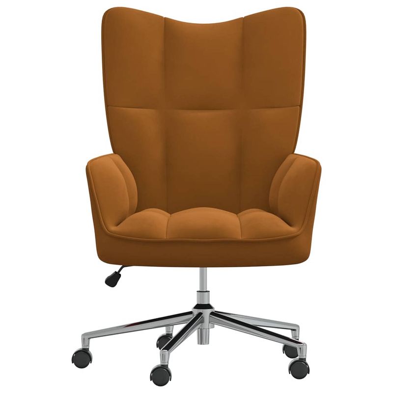 Foto van The living store relaxstoel - naam - bureaustoelen - 61.5 x 69 x (94.5 - 102) cm - bruin