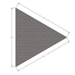 Foto van Koopman schaduwdoek driehoek 3x3x3m antraciet met bevestigingsset