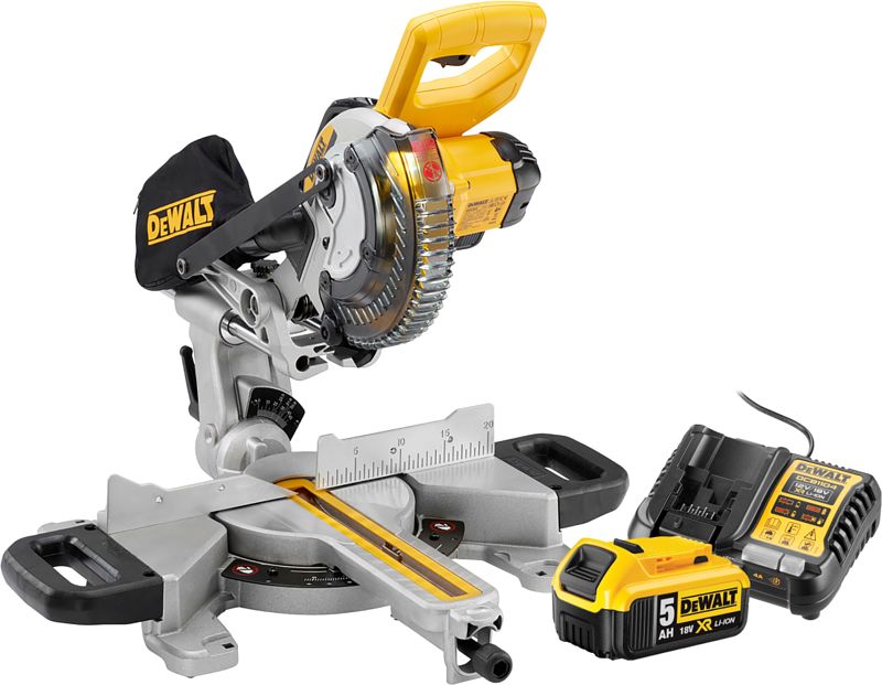 Foto van Dewalt dcs365n-xj 5,0 ah accu starterspakket