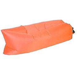 Foto van Opblaasbaar loungebed/luchtbed oranje 220 x 70 cm - luchtbed (zwembad)