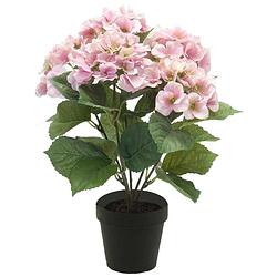 Foto van Hortensia kunstplant roze 40cm