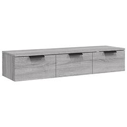 Foto van Vidaxl wandkast 102x30x20 cm bewerkt hout grijs sonoma eikenkleurig