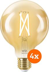 Foto van Wiz smart filament lamp globe 4-pack - warm tot koelwit licht - e27
