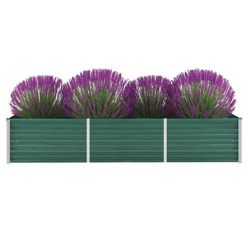 Foto van Infiori plantenbak verhoogd 240x80x45 cm gegalvaniseerd staal groen