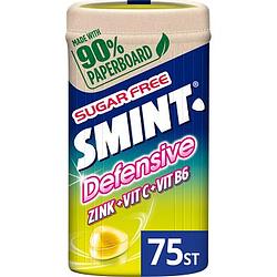 Foto van Smint defensive pastille met mentholvulling lemon sugar free 75 stuks 150g bij jumbo