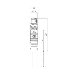 Foto van Lutronic 1054 sensor/actuator connector, geassembleerd m8 aantal polen: 4 stekker, recht 2.00 m 1 stuk(s)