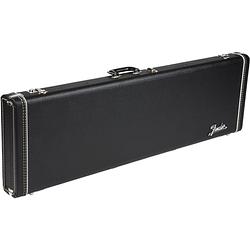 Foto van Fender g&g deluxe jazz bass hardshell case black/orange plush koffer voor jazz bas