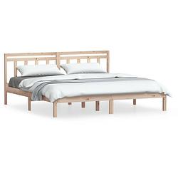 Foto van The living store bedframe massief grenenhout 200x200 cm - bed