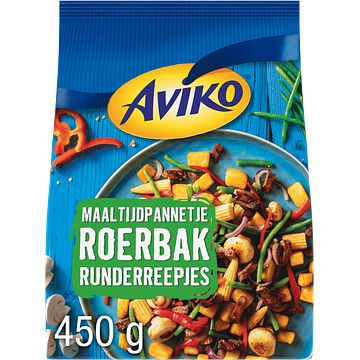 Foto van Aviko maaltijdpannetje roerbak runderreepjes 450g bij jumbo